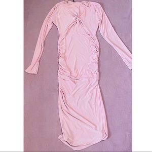 Baby Pink PrettyLittleThing Ruched Dress